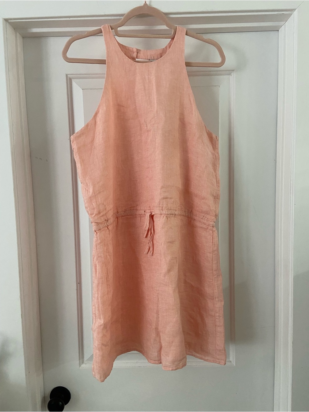 Joie Peach Halter Tie-Waist Summer Dress - Picture 3 of 8